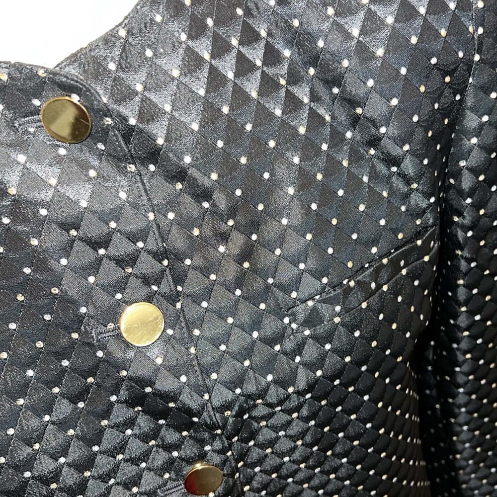 ☀Evan Picone Lord & Taylor women Gold polka dot Blazer size 8 - Picture 3 of 9